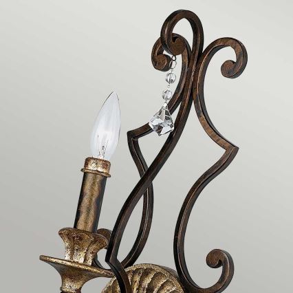 Quoizel - Aplique de parede MARQUETTE 1xE14/60W/230V bronze