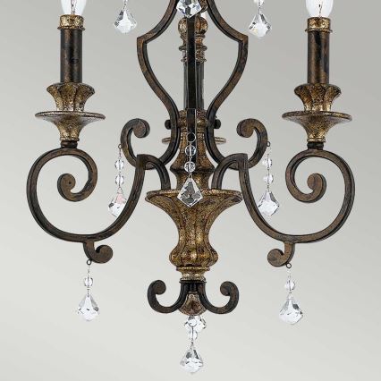 Quoizel - Lustre suspenso por corrente MARQUETTE 3xE14/60W/230V bronze