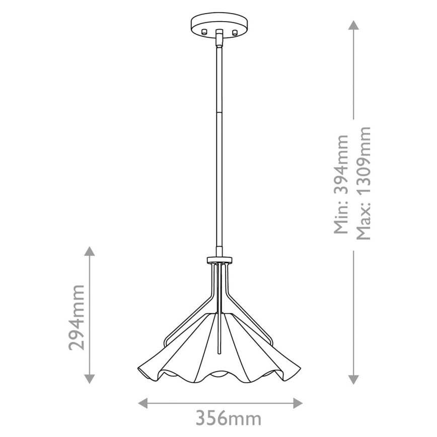 Quoizel - Candeeiro suspenso MEJIA 1xE27/60W/230V diâmetro 35,6 cm latão