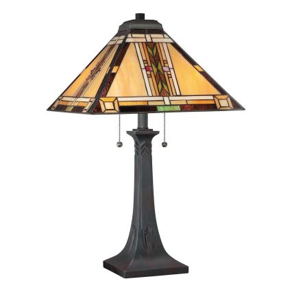 Quoizel - Candeeiro de mesa Tiffany NAVAJO 2xE27/60W/230V