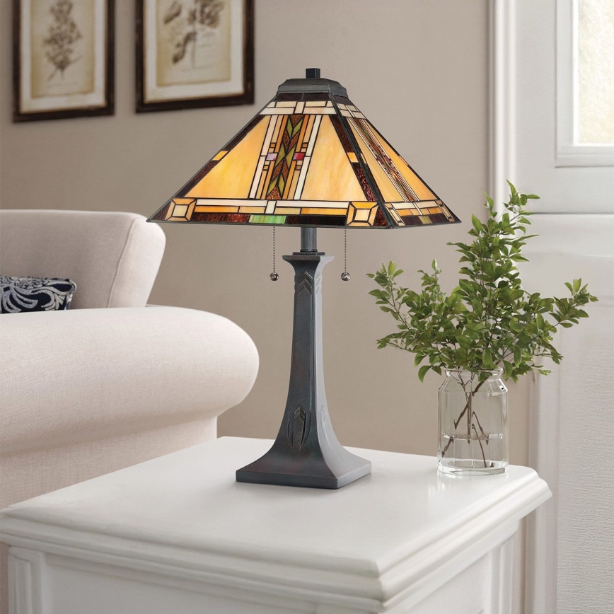 Quoizel - Candeeiro de mesa Tiffany NAVAJO 2xE27/60W/230V