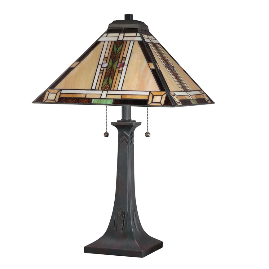 Quoizel - Candeeiro de mesa Tiffany NAVAJO 2xE27/60W/230V