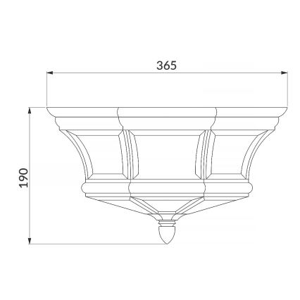 Quoizel - Luminária de tecto exterior NEWBURY 3xE14/60W/230V IP44 cobre