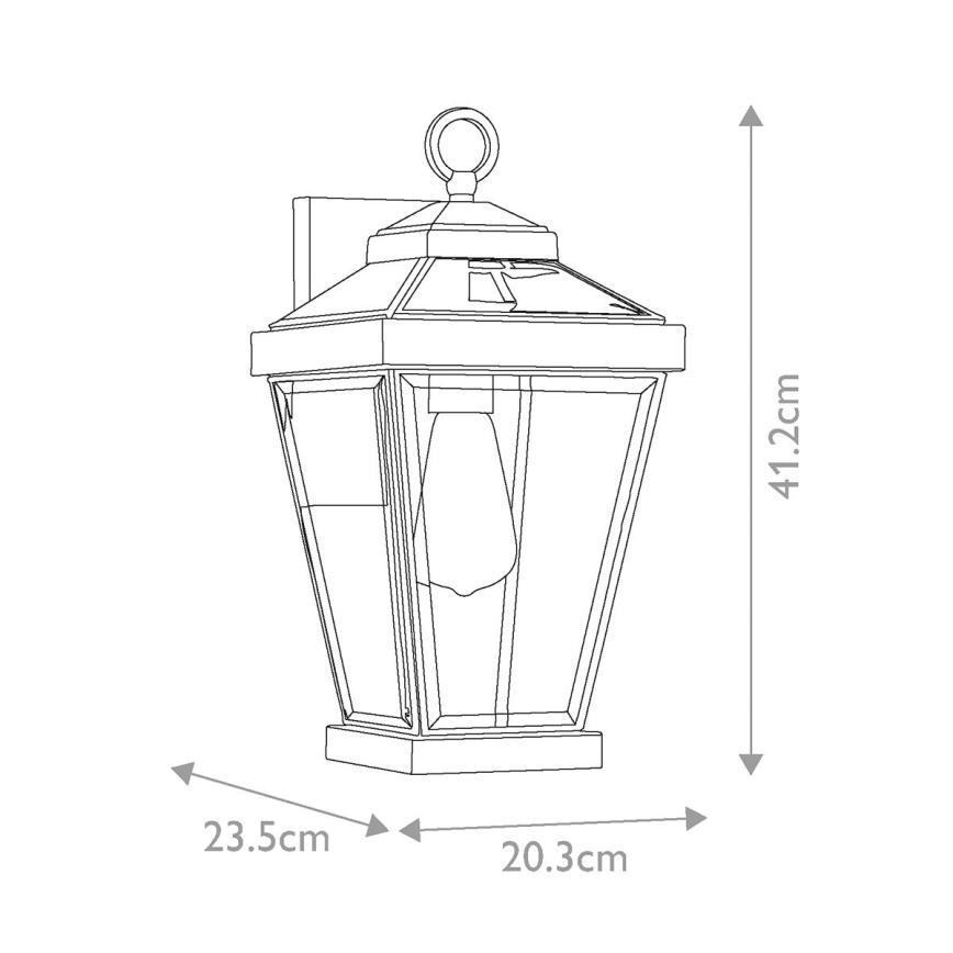 Quoizel - Iluminação de parede exterior RAVINE 1xE27/60W/230V IP44 castanho