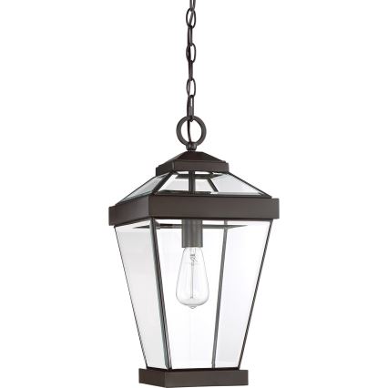Quoizel - Candelabro suspenso exterior RAVINE 1xE27/60W/230V IP23 castanho