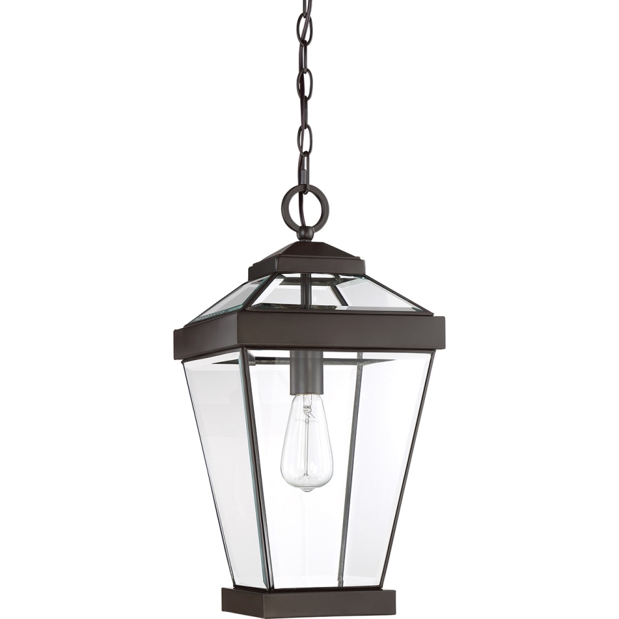 Quoizel - Candelabro suspenso exterior RAVINE 1xE27/60W/230V IP23 castanho