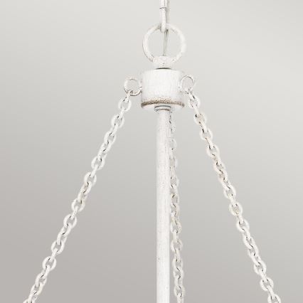 Quoizel - Lustre suspenso por corrente WAYLON 4xE27/60W/230V Ø 50,4 cm castanho/branco