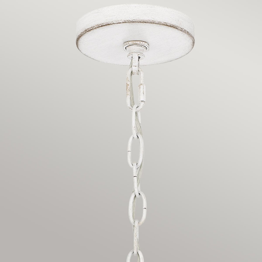 Quoizel - Lustre suspenso por corrente WAYLON 4xE27/60W/230V Ø 50,4 cm castanho/branco
