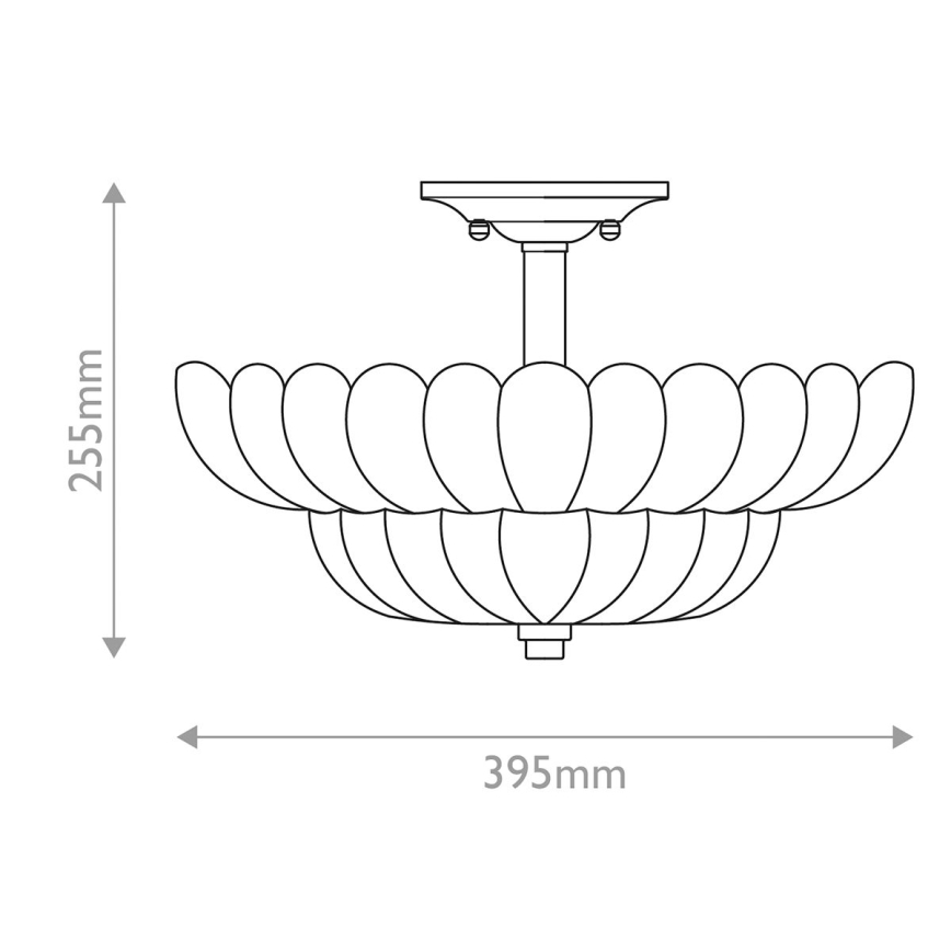 Quoizel - Iluminação de teto WHITECAP 4xE14/40W/230V diâmetro 39,5 cm