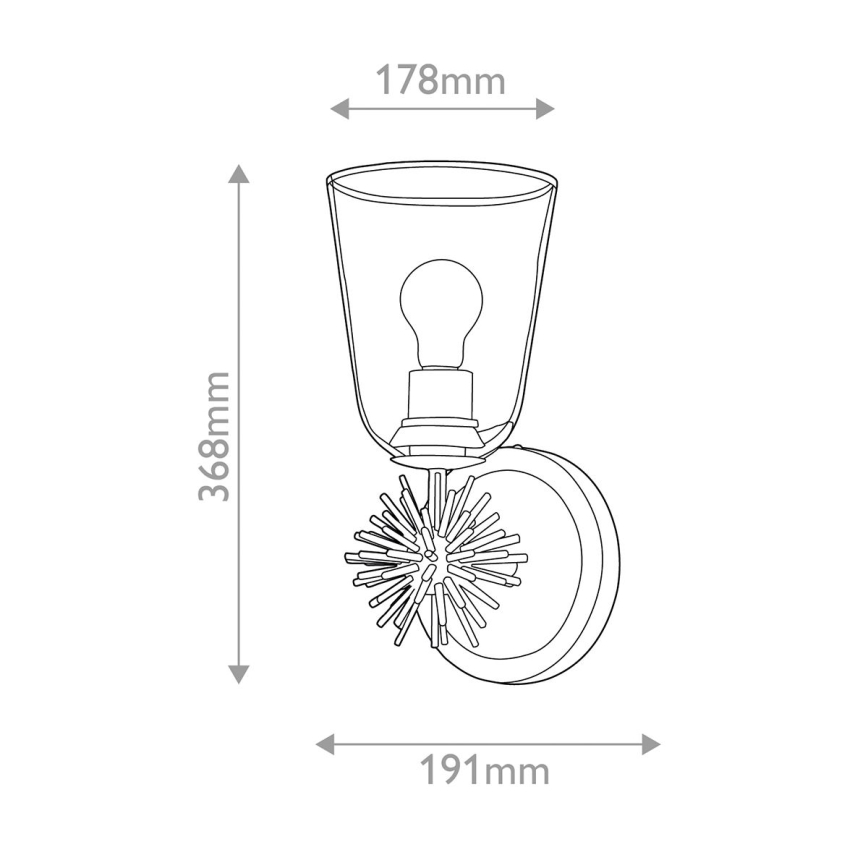 Quoizel - Aplique de parede STARING 1xE27/40W/230V acabamento em cobre