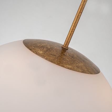 Quoizel - Candeeiro suspenso STARING 3xE14/40W/230V diâmetro 45,7 cm dourado/pátina/branco