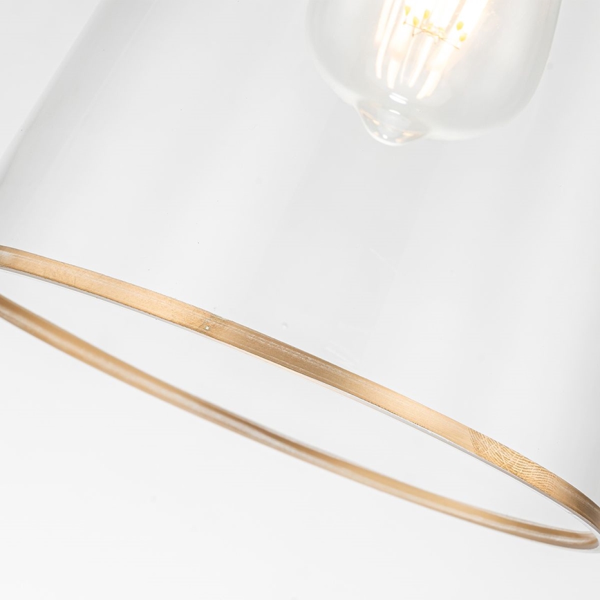 Quoizel - Candeeiro suspenso STARING 1xE27/40W/230V diâmetro 18,4 cm dourado/pátina/transparente