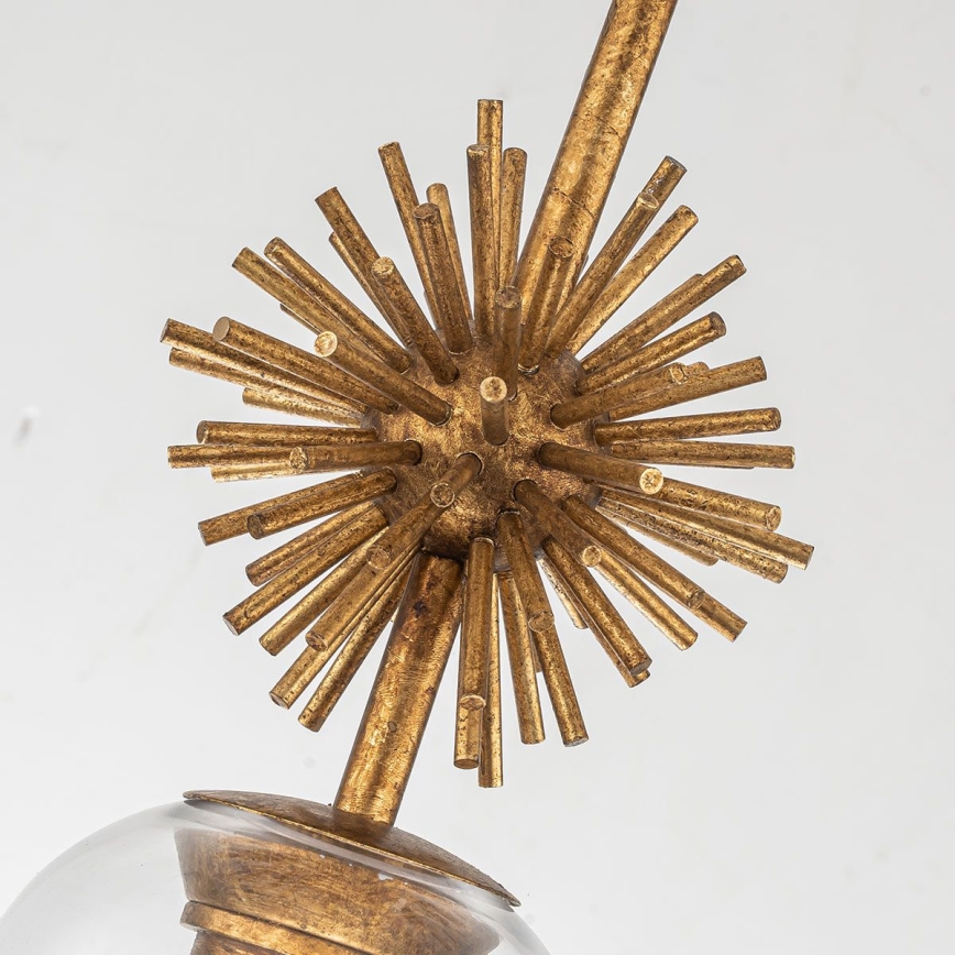 Quoizel - Candeeiro suspenso STARING 1xE27/40W/230V diâmetro 18,4 cm dourado/pátina/transparente