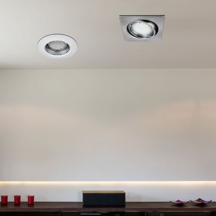 Rabalux - Conjunto com 3 luminárias LED de embutir, 1x GU10/3W/230V, IP40