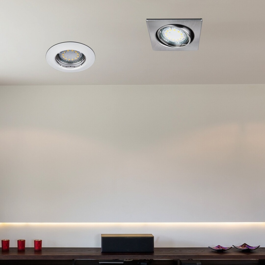Rabalux - Conjunto com 3 luminárias LED de embutir, 1x GU10/3W/230V, IP40
