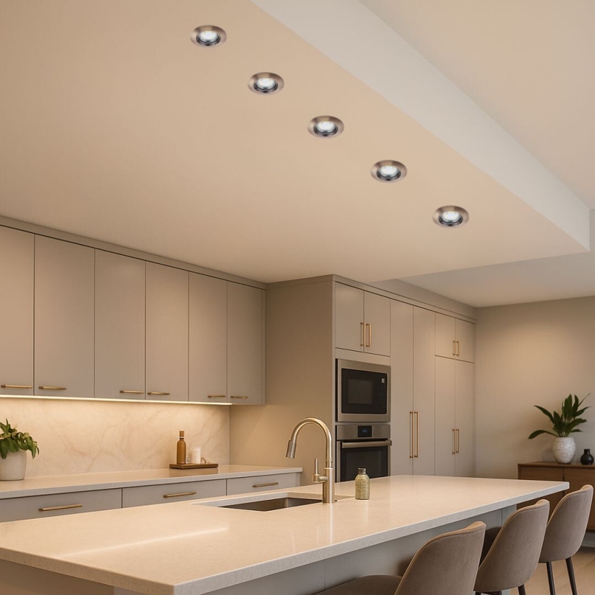 Rabalux - CONJUNTO 3xLED Iluminação embutida 3xGU10/3W/230V IP40