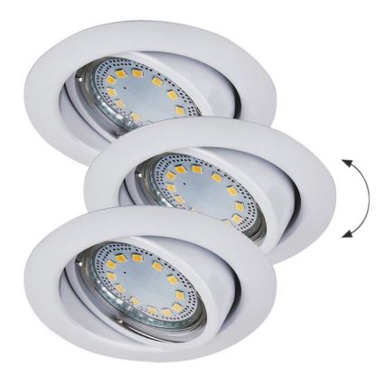 Rabalux - Conjunto com 3 spots LED embutidos 1xGU10/3W/230V IP40