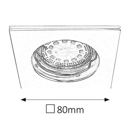 Rabalux - Conjunto de 3 spots LED embutidos para casa de banho, 1x GU10/3W/230V, IP44