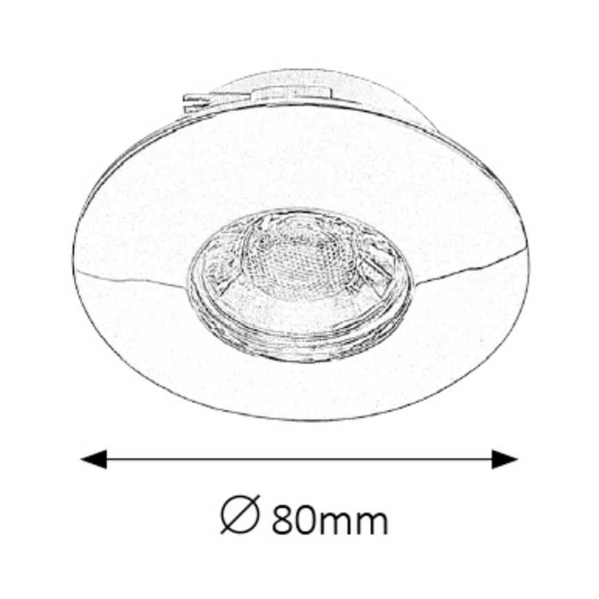Rabalux - CONJUNTO 3xLED Foco de encastrar de casa de banho 3xLED/4W/230V IP44