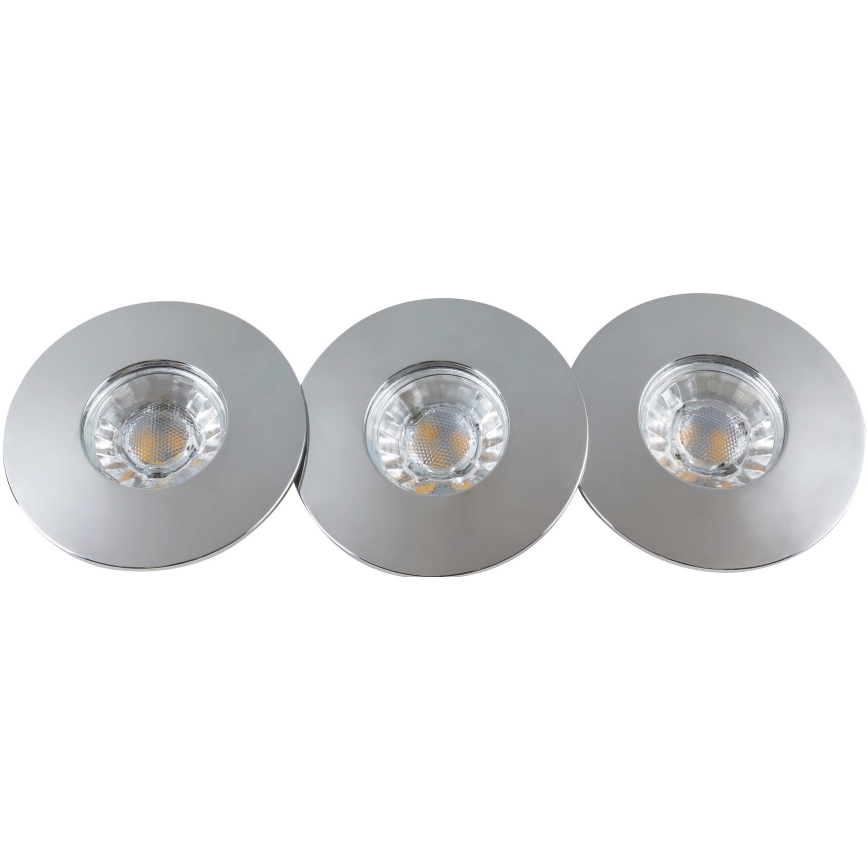 Rabalux - Conjunto de 3 luminárias de embutir para casa de banho LED/4W/230V IP44