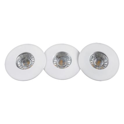 Rabalux - Conjunto de 3 focos LED embutidos para casa de banho LED/4W/230V IP44
