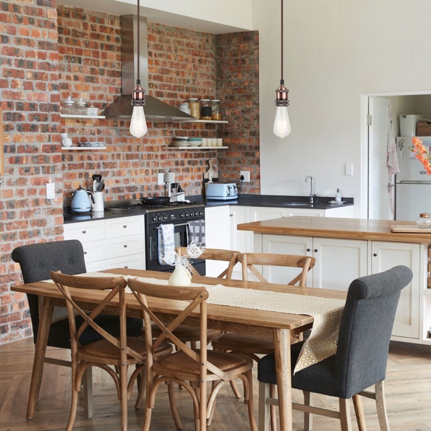 Rabalux - Luz pendente E27/40W bronze