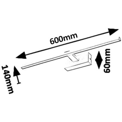 Rabalux - Iluminação de espelho para casa de banho LED LED/12W/230V IP23