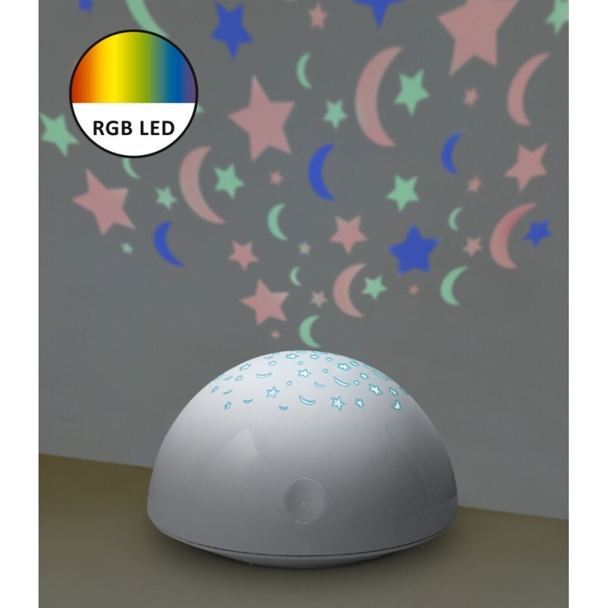 Rabalux - Iluminação noturna LED RGB LED/0,5W/3xAA