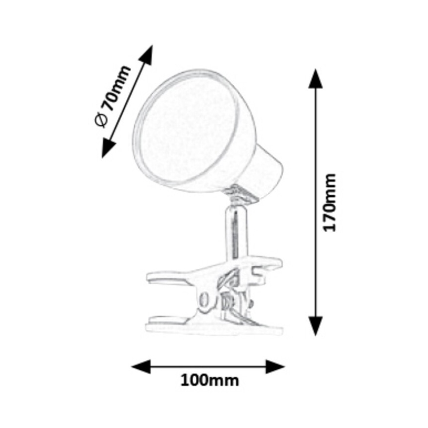 Rabalux - Candeeiro com clipe LED LED/5W/230V