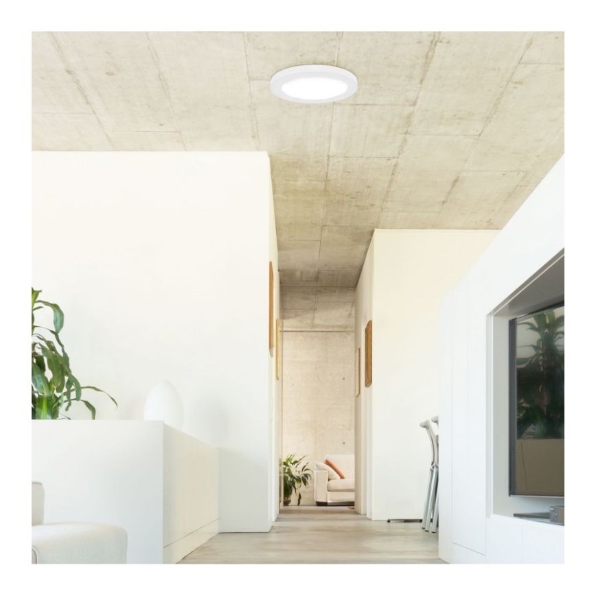 Rabalux - Plafon LED com sensor, 18W, 230V, 4000K, Ø 22,5 cm
