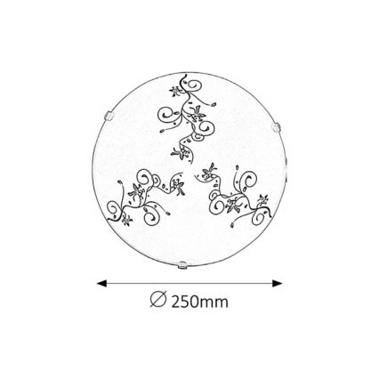 Rabalux - Luz de teto 1xE27/60W/230V