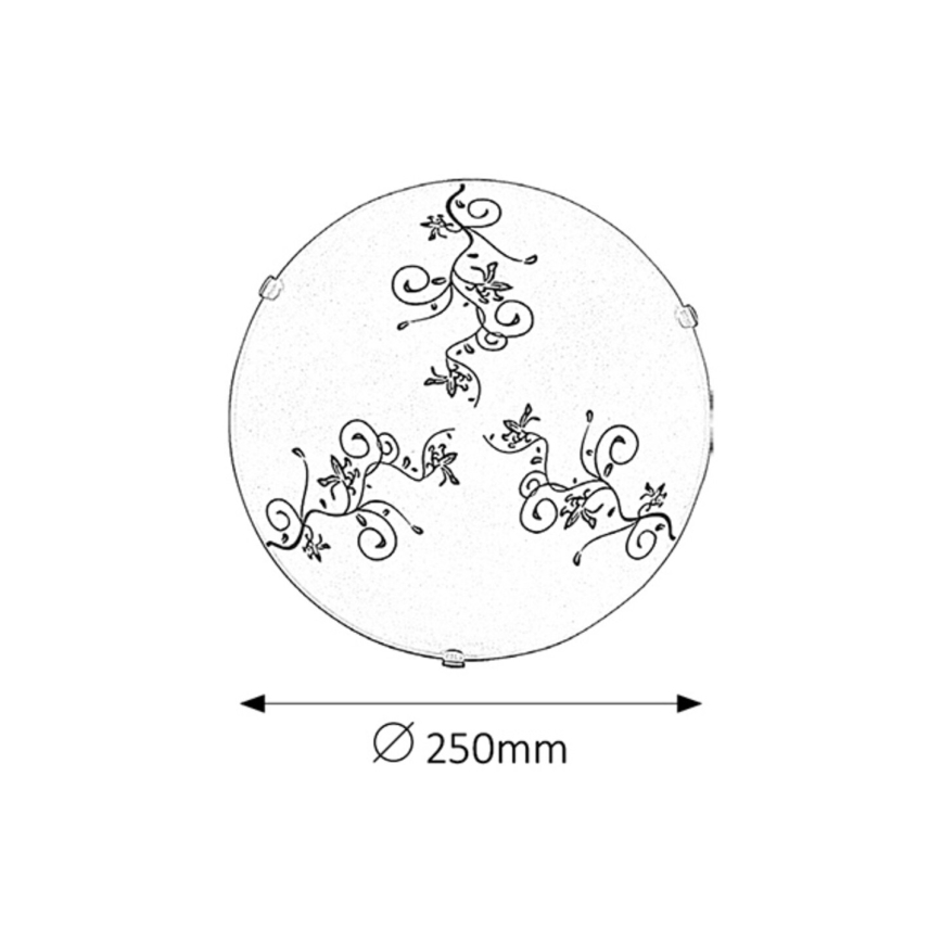 Rabalux - Luz de teto 1xE27/60W/230V