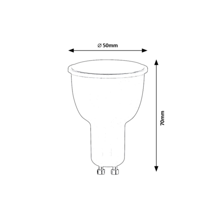Rabalux - Lâmpada LED RGB com regulação GU10/5W/230V Wi-Fi 3000-6500K