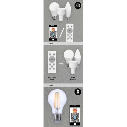 Rabalux - Lâmpada LED RGB com regulação C37 E14/5W/230V Wi-Fi 3000-6500K