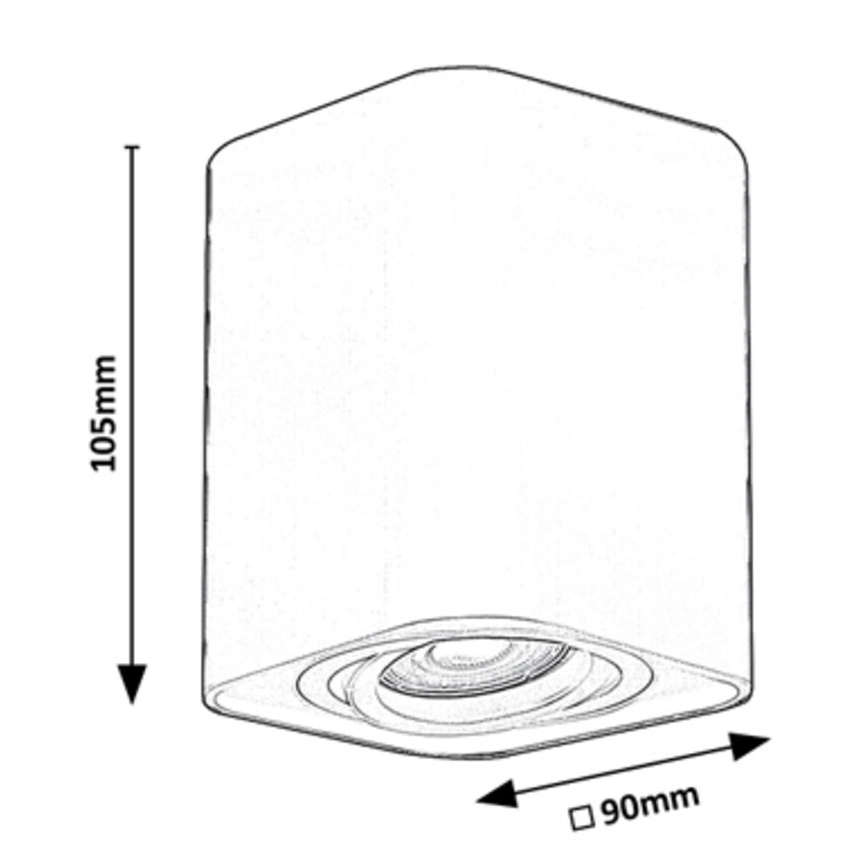Rabalux - Foco 1xGU10/42W/230V preto