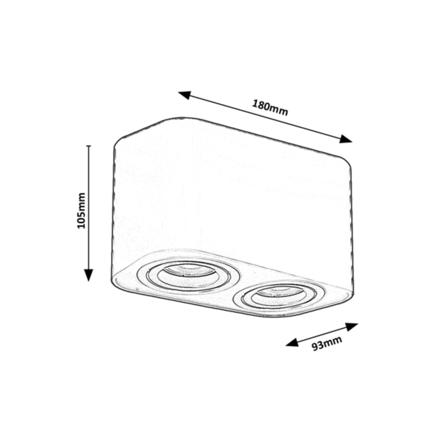 Rabalux - Foco 2xGU10/42W/230V branco