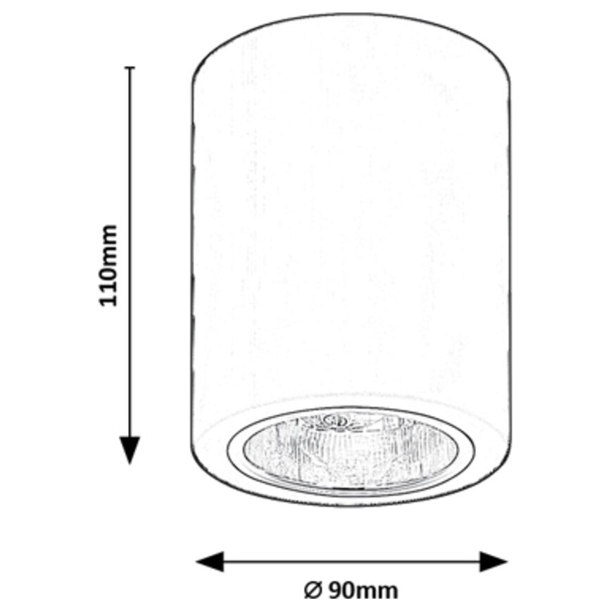 Rabalux - Foco 1xE27/25W/230V preto
