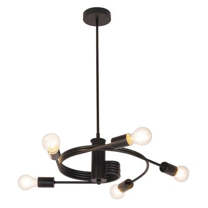 Rabalux 2098 - Candelabro integrado CARLY 5xE27/15W/230V preto antigo