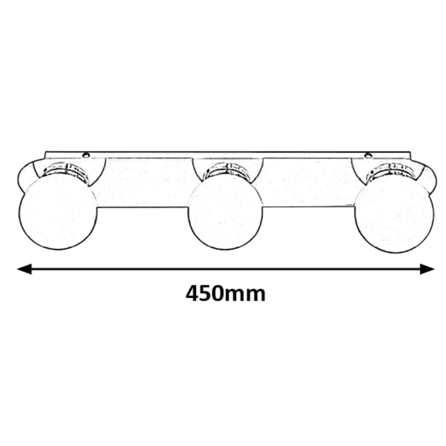 Rabalux - Iluminação de teto para casa de banho 3xG9/28W/230V IP44 10x45 cm