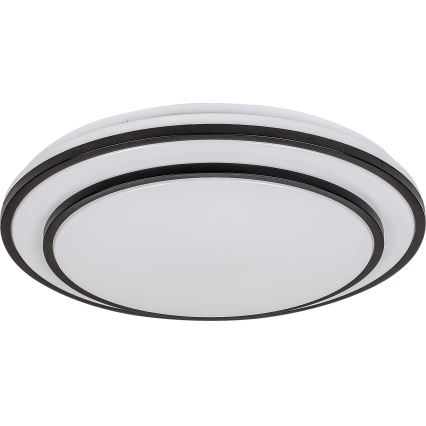 Rabalux - Plafon LED regulável 40W/230V 3000–6500K, preto, diâmetro 49 cm + controlo remoto