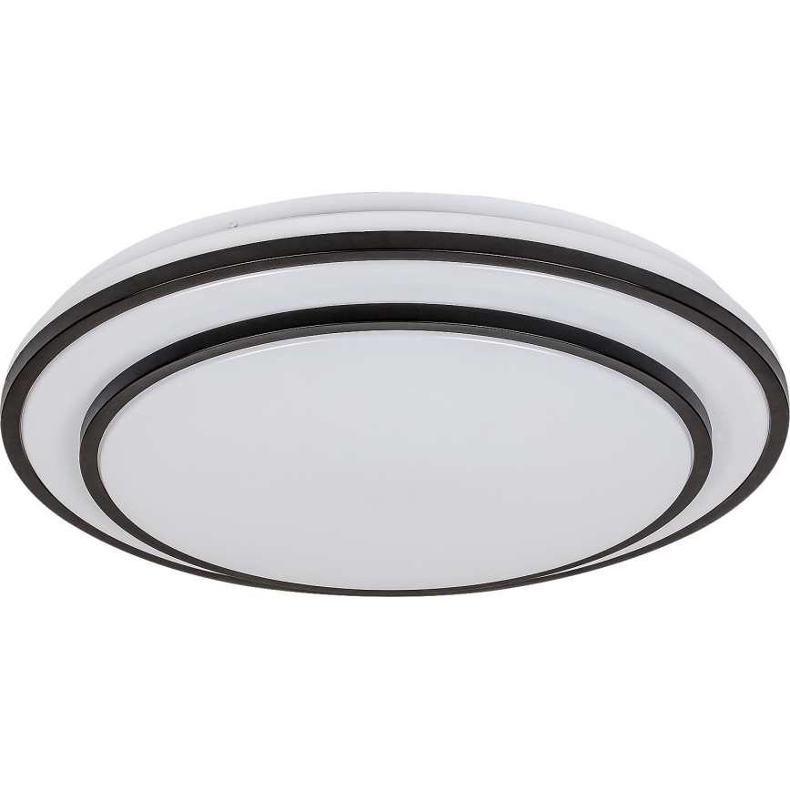 Rabalux - Plafon LED regulável 40W/230V 3000–6500K, preto, diâmetro 49 cm + controlo remoto