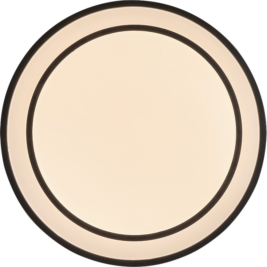 Rabalux - Plafon LED regulável 40W/230V 3000–6500K, preto, diâmetro 49 cm + controlo remoto