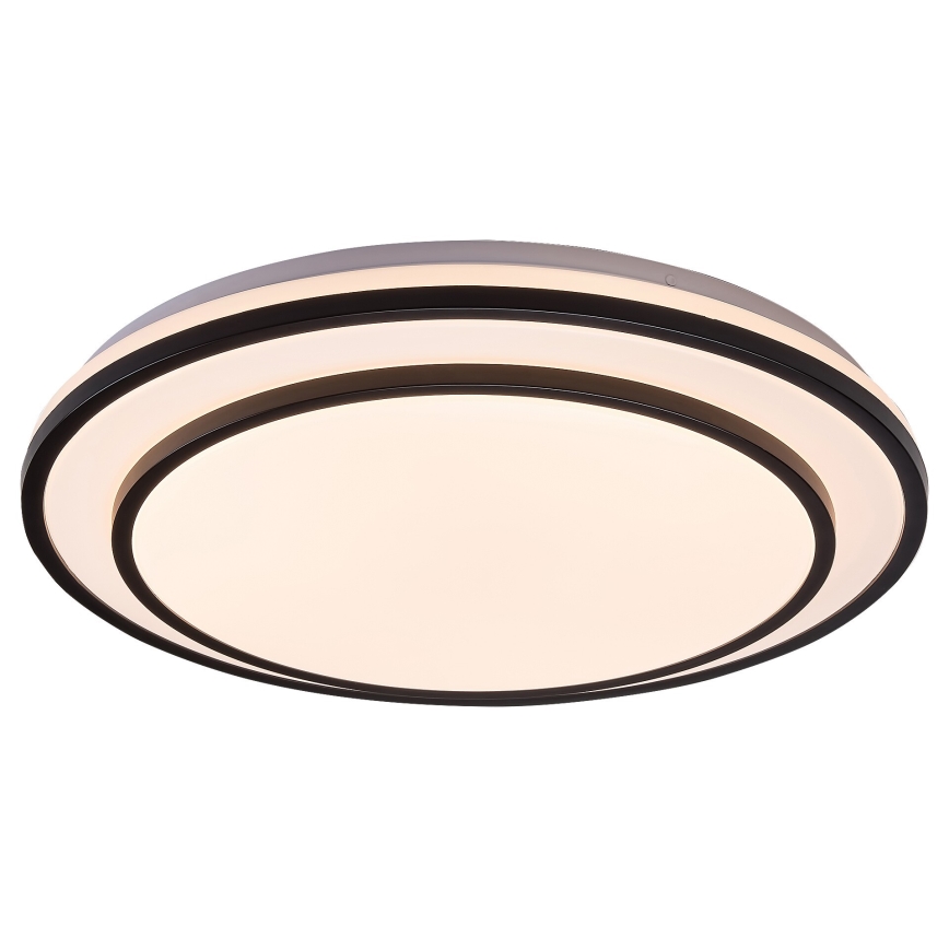 Rabalux - Plafon LED regulável 40W/230V 3000–6500K, preto, diâmetro 49 cm + controlo remoto