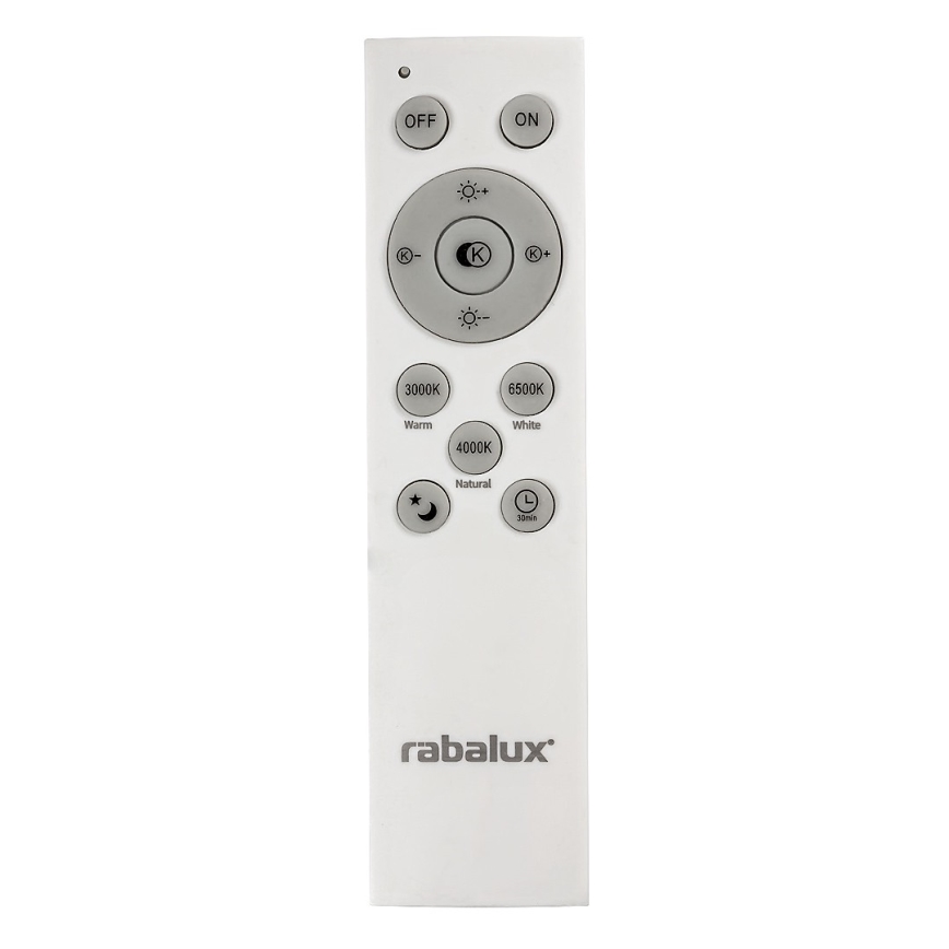 Rabalux - Luminária de teto LED com dimmer LED/40W/230V 3000-6500K prateada Ø 49 cm + controlo remoto