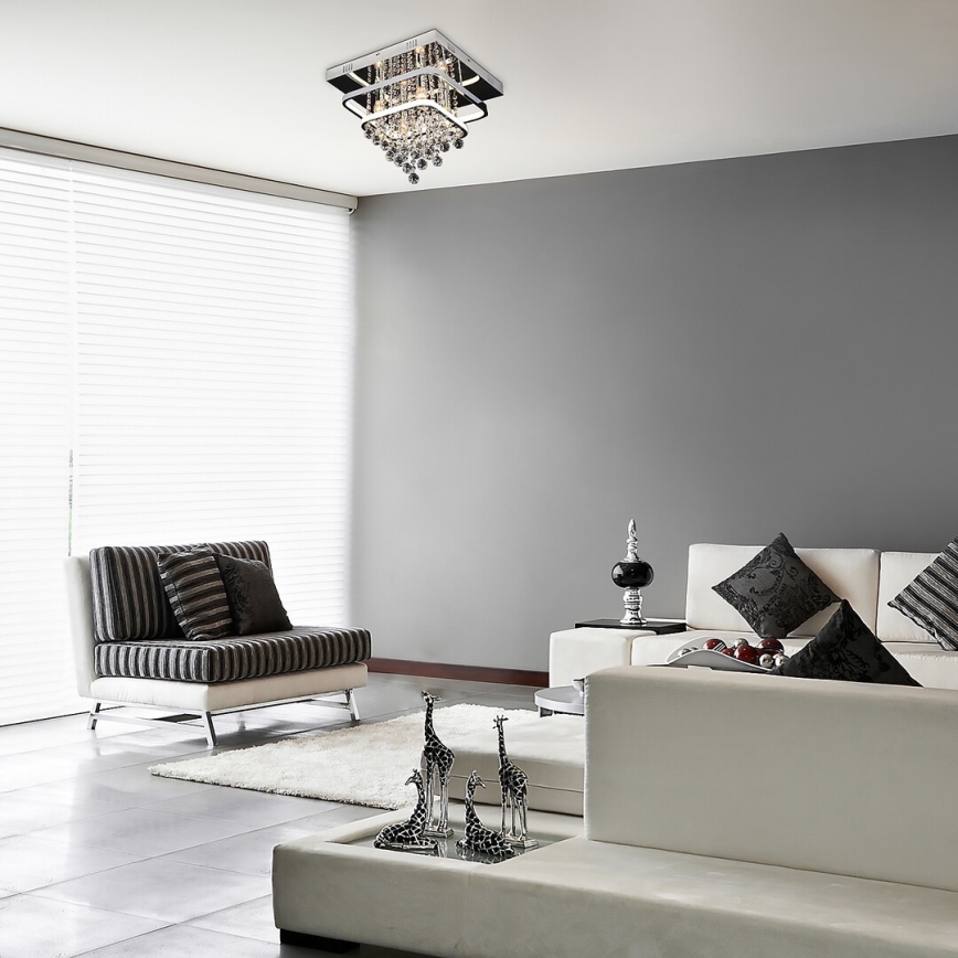 Rabalux - Candelabro montado à superfície de cristal LED/36W/230V + 4xE14/40W