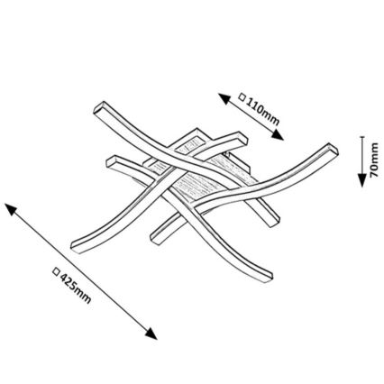 Rabalux - Candelabro montado à superfície LED 4xLED/20W/230V
