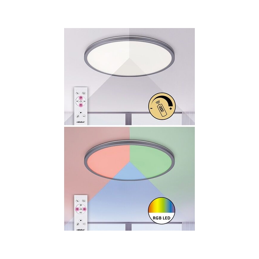 Rabalux - Candeeiro de teto LED RGB regulável LED/22W/230V Wi‑Fi Tuya + comando à distância Ø 41,5 cm