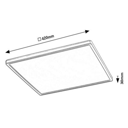 Rabalux - Candeeiro de teto LED RGB dimerizável LED/22W/230V Wi-Fi Tuya + controlo remoto 42x42 cm