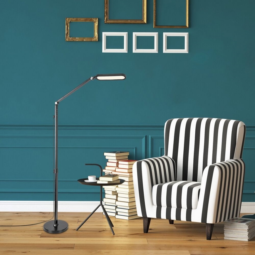 Rabalux - Candeeiro de chão LED táctil com regulação LED/13W/230V 3000-6000K preto