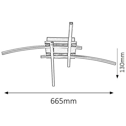 Rabalux - Iluminação de teto LED 4xLED/6W/230V 48x66,5 cm